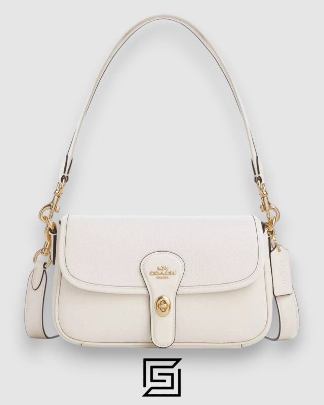 Coach Hadley Shoulder Bag in Refined Pebble Leather White – CY683