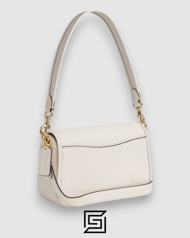 Coach Hadley Shoulder Bag in Refined Pebble Leather White – CY683