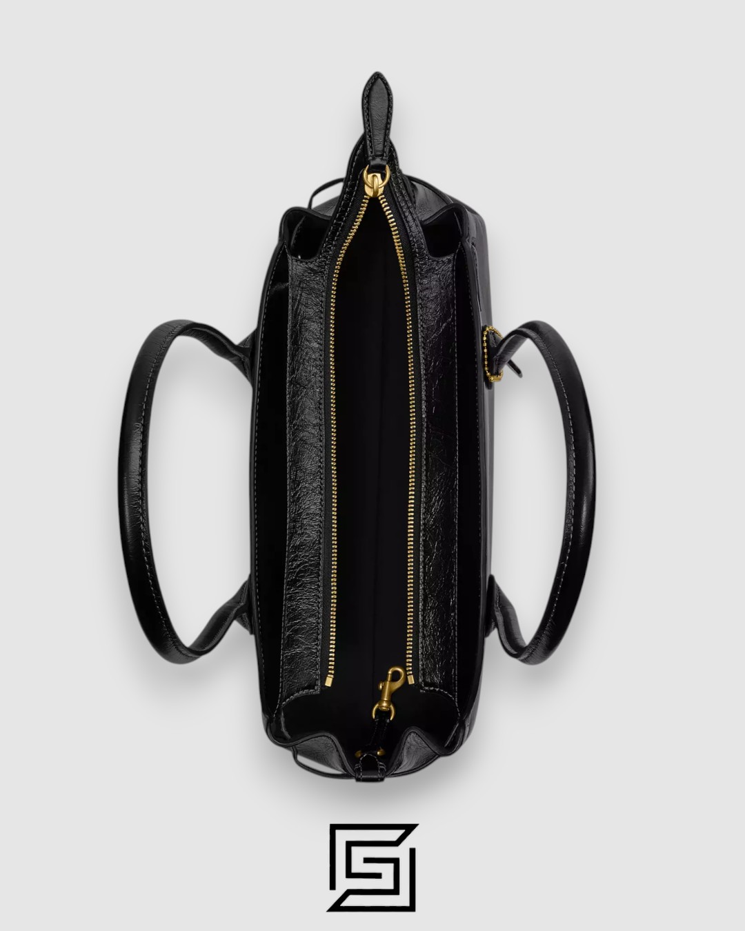 ⁦Coach EMPIRE CARRYALL BAG 34 Black Style No. CAM03⁩ - الصورة ⁦6⁩