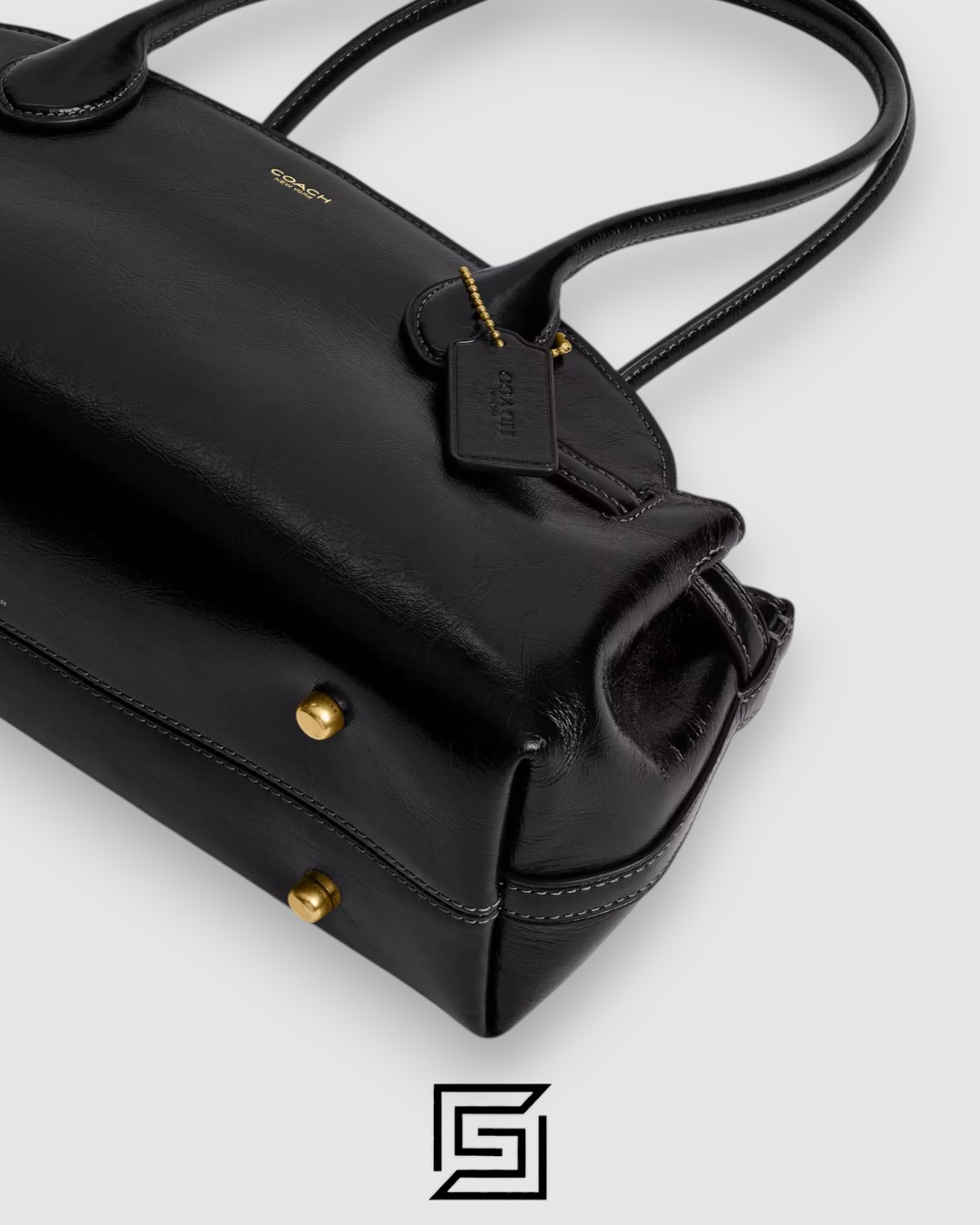⁦Coach EMPIRE CARRYALL BAG 34 Black Style No. CAM03⁩ - الصورة ⁦5⁩