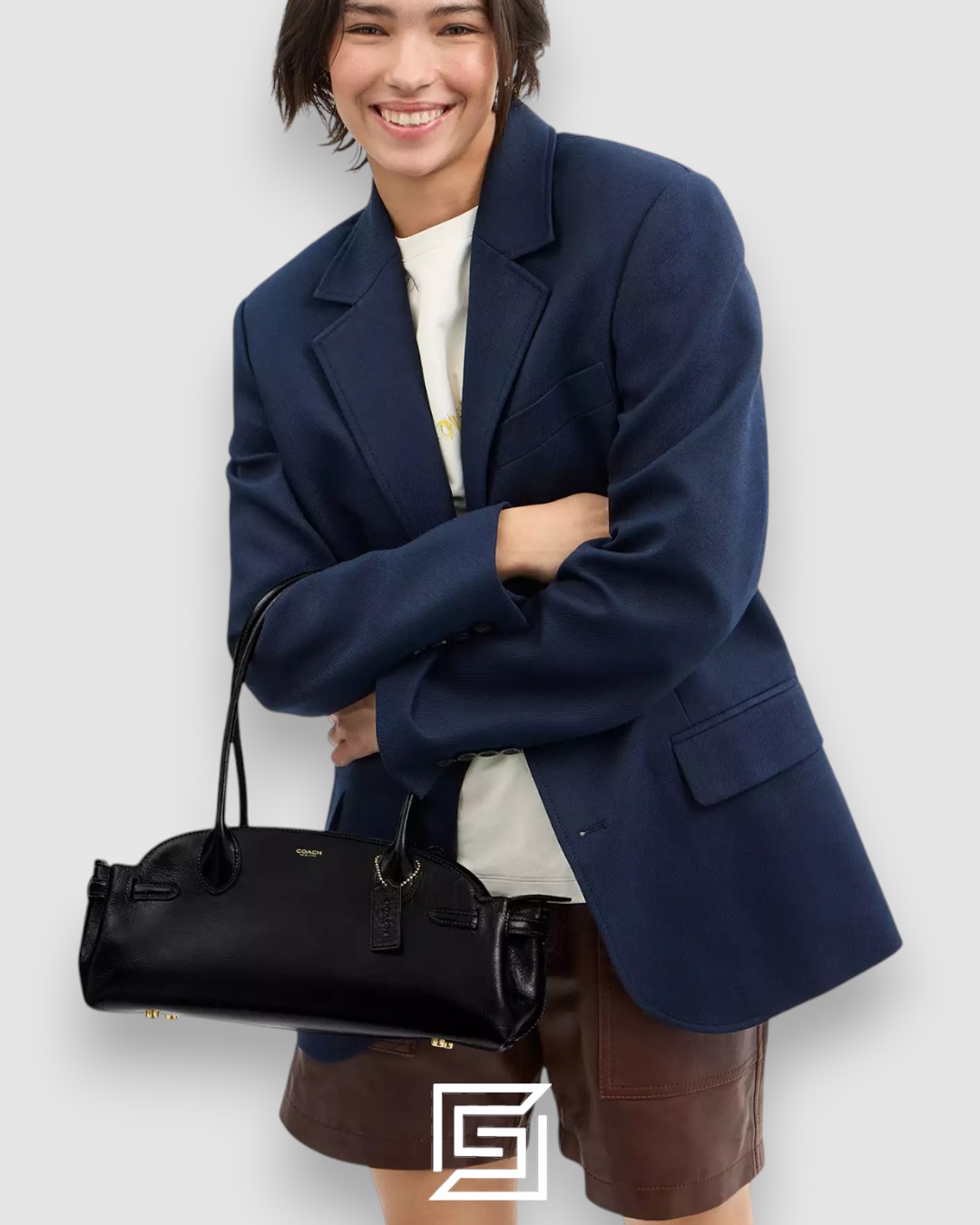 ⁦Coach EMPIRE CARRYALL BAG 34 Black Style No. CAM03⁩ - الصورة ⁦8⁩