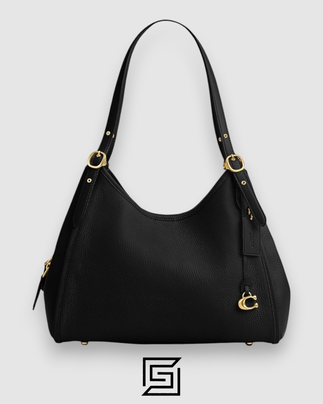 ⁦Coach Restored Bella Shoulder Black Bag C4824⁩ - الصورة ⁦1⁩