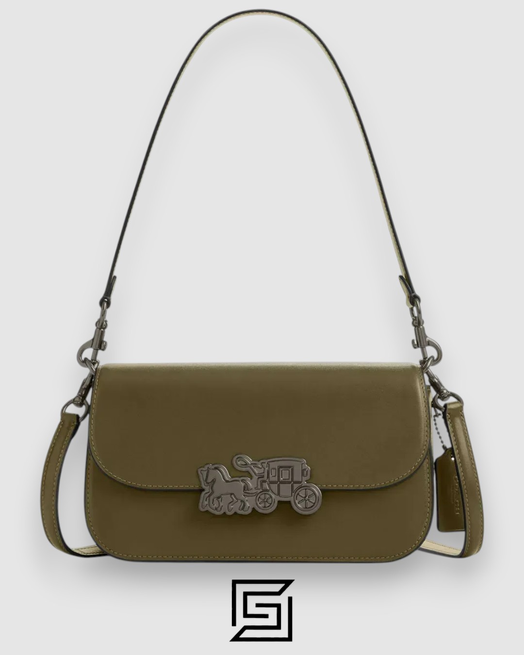 Coach Harper Shoulder Bag Olive Style Number CE65 - Image 1