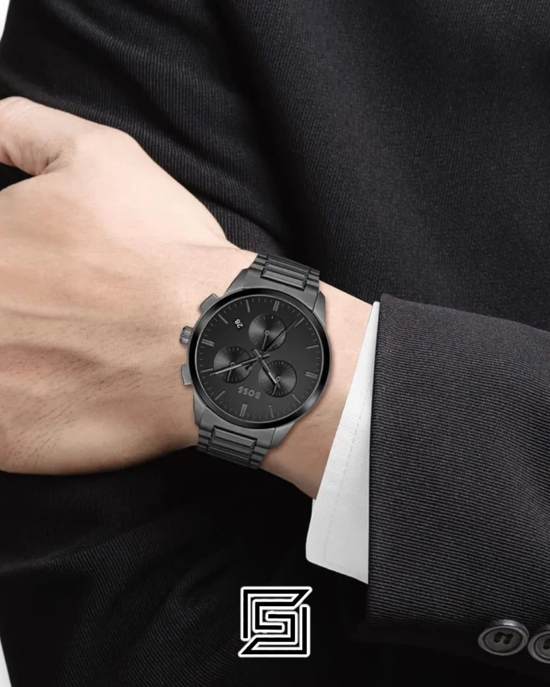 ⁦Boss 1513929 Men's Chronograph Grey Stainless Steel Watch⁩ - الصورة ⁦7⁩