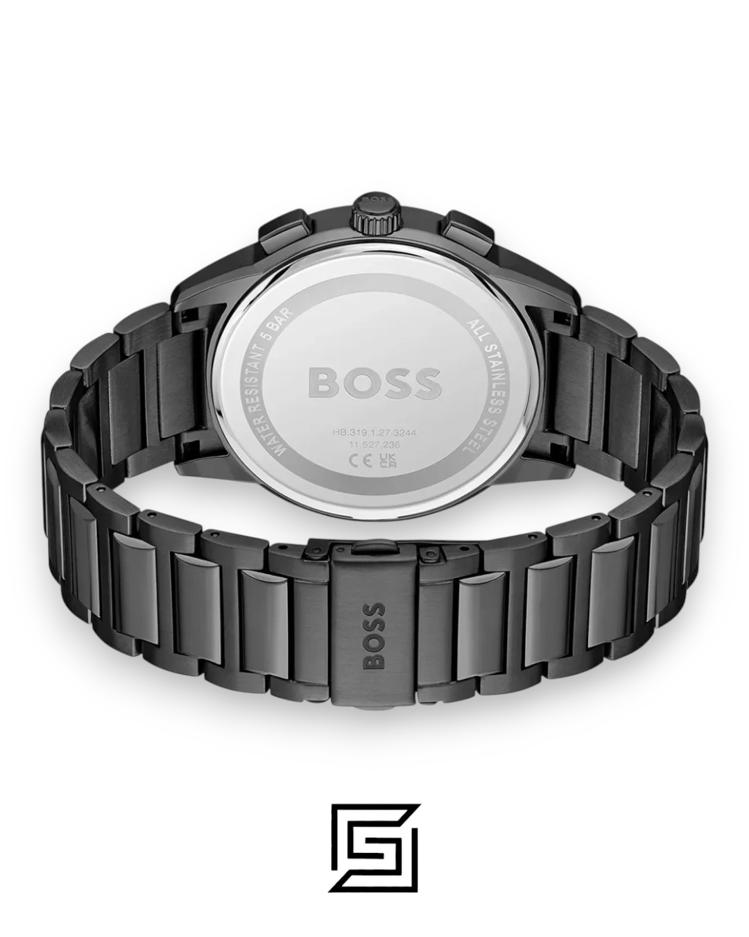 ⁦Boss 1513929 Men's Chronograph Grey Stainless Steel Watch⁩ - الصورة ⁦3⁩