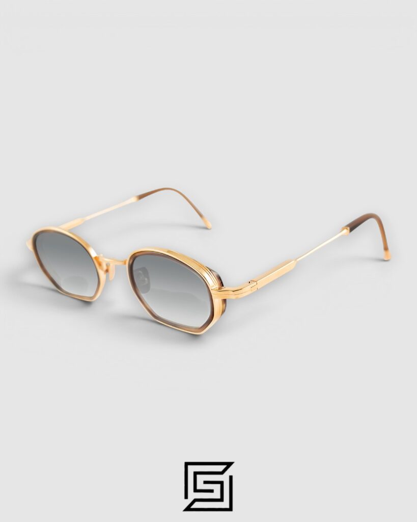 John Dalia MATT Black - Grey Silver-Lens-Blue Sunglasses