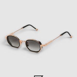 ⁦John Dalia MATT Black - Grey Silver-Lens-Blue Sunglasses⁩ - الصورة ⁦3⁩