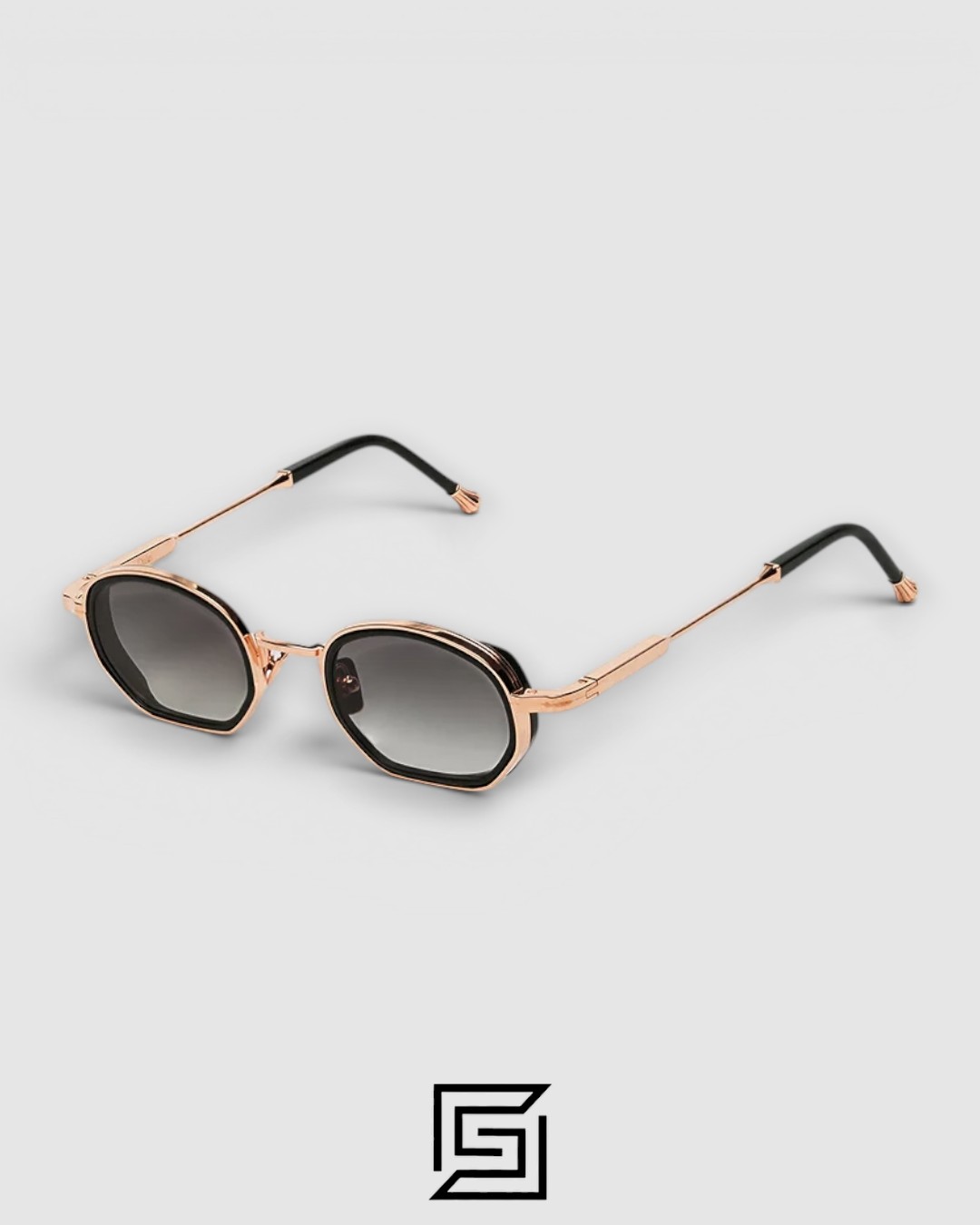 ⁦John Dalia MATT Black - Grey Silver-Lens-Blue Sunglasses⁩ - الصورة ⁦3⁩