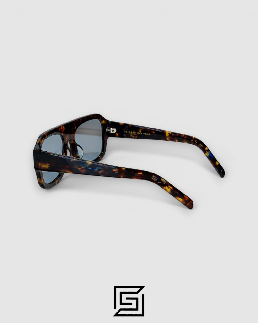 ⁦KAIA VS438 Tiger Frame Blue Lenses Sunglasses⁩ - الصورة ⁦2⁩