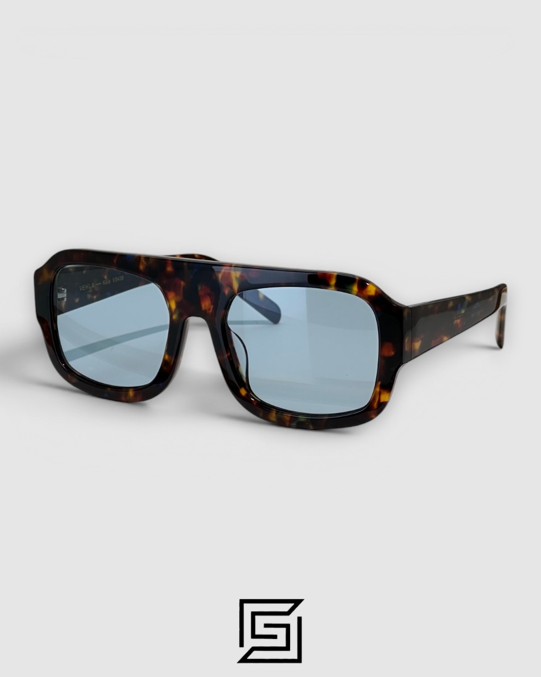 ⁦KAIA VS438 Tiger Frame Blue Lenses Sunglasses⁩ - الصورة ⁦1⁩