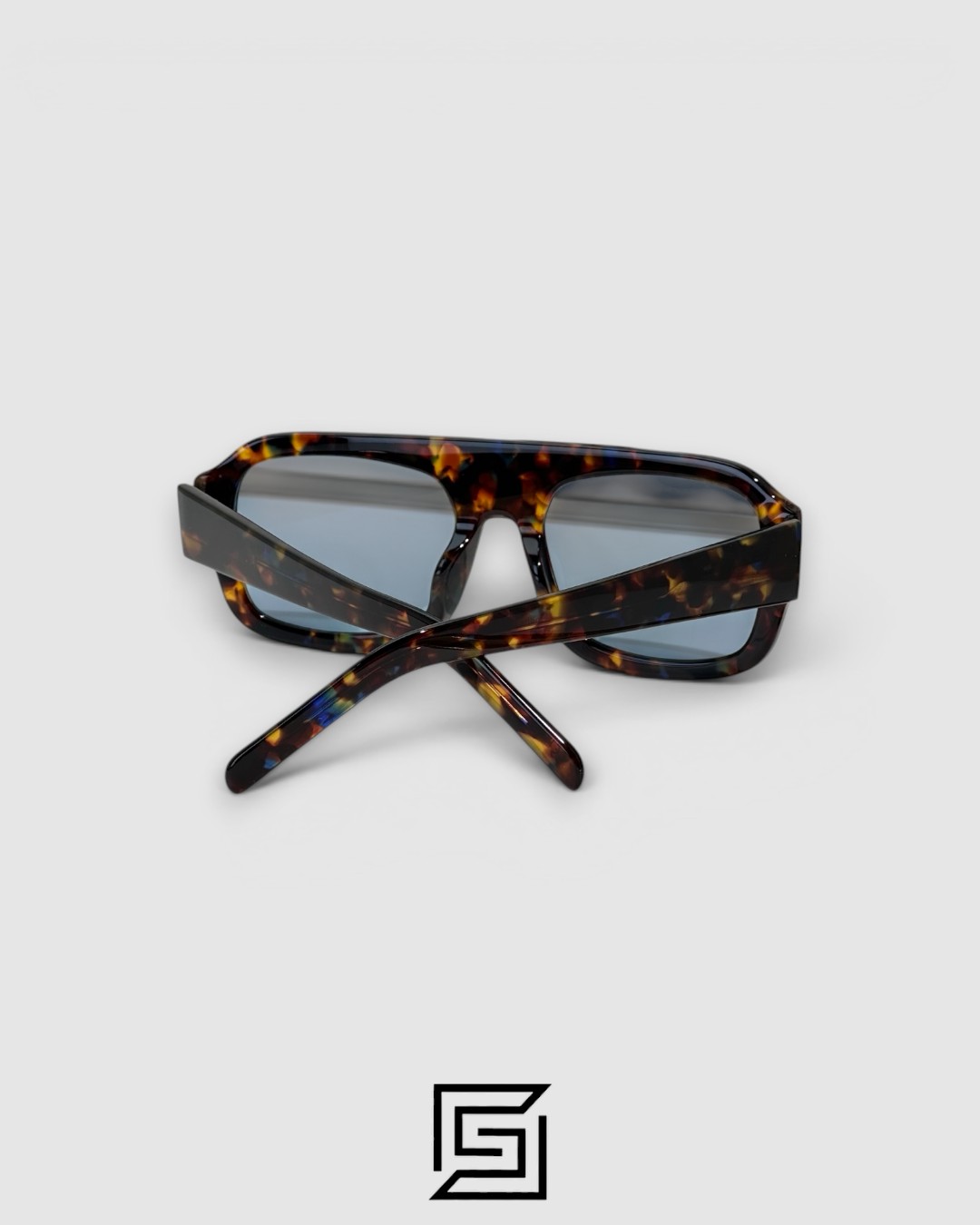 ⁦KAIA VS438 Tiger Frame Blue Lenses Sunglasses⁩ - الصورة ⁦5⁩