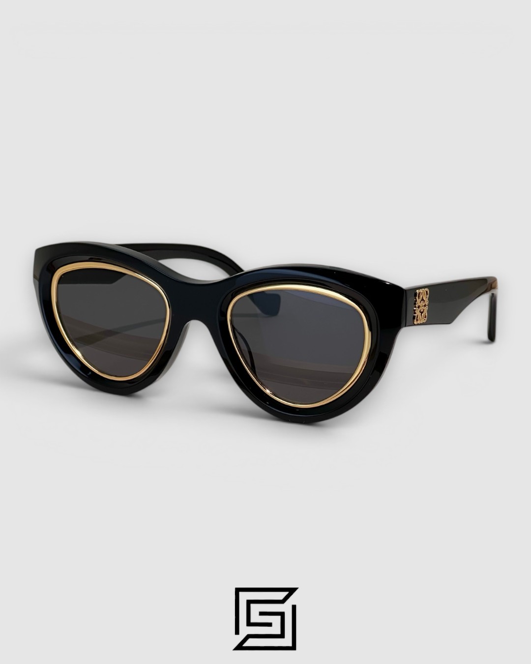 lowie LW40182U Black Frame Honey Lenses Sunglasses