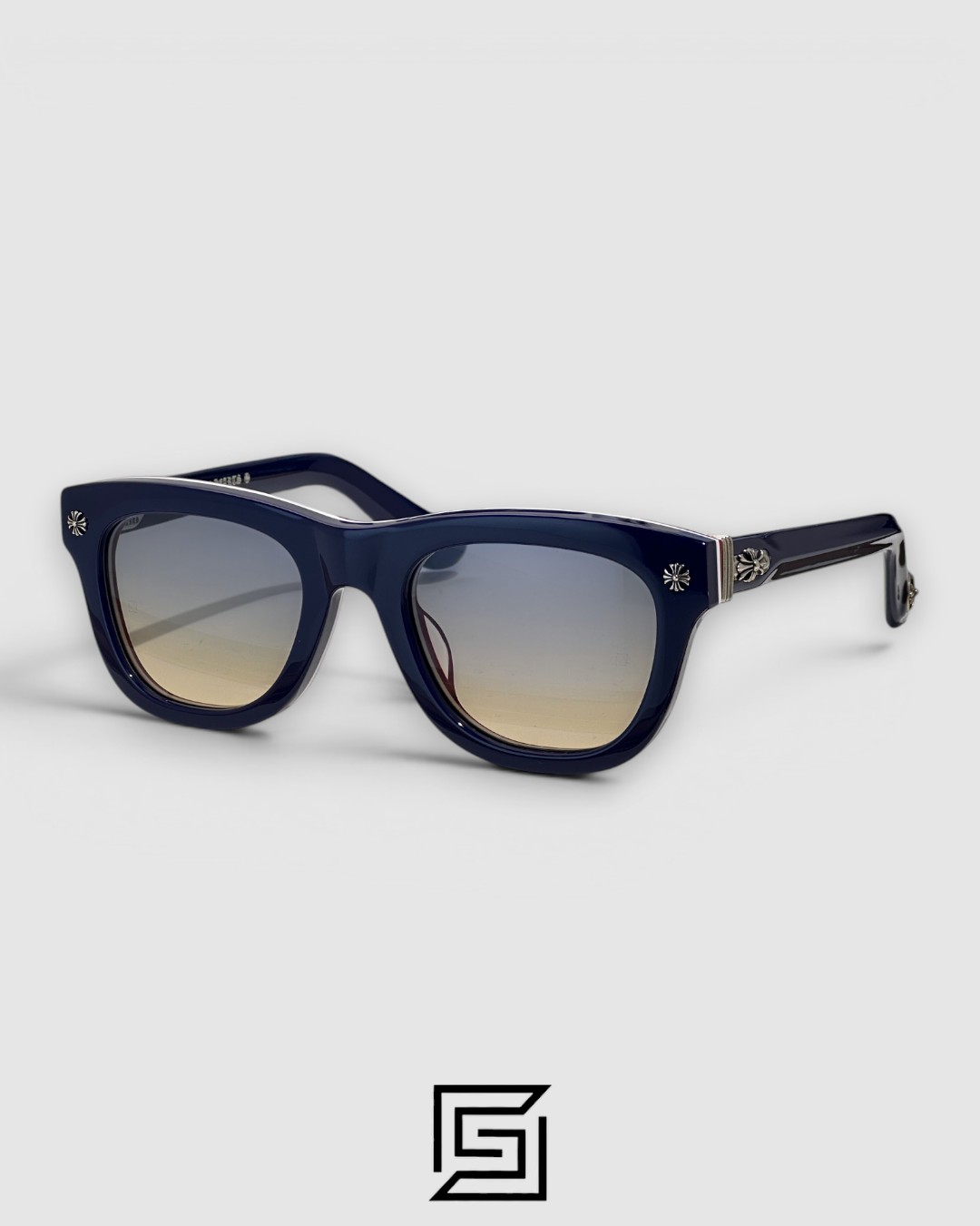 Chrome Hearts TRITITSAGAIN Black Full-Rim Sunglasses with Zeiss Blue Lenses - Image 2