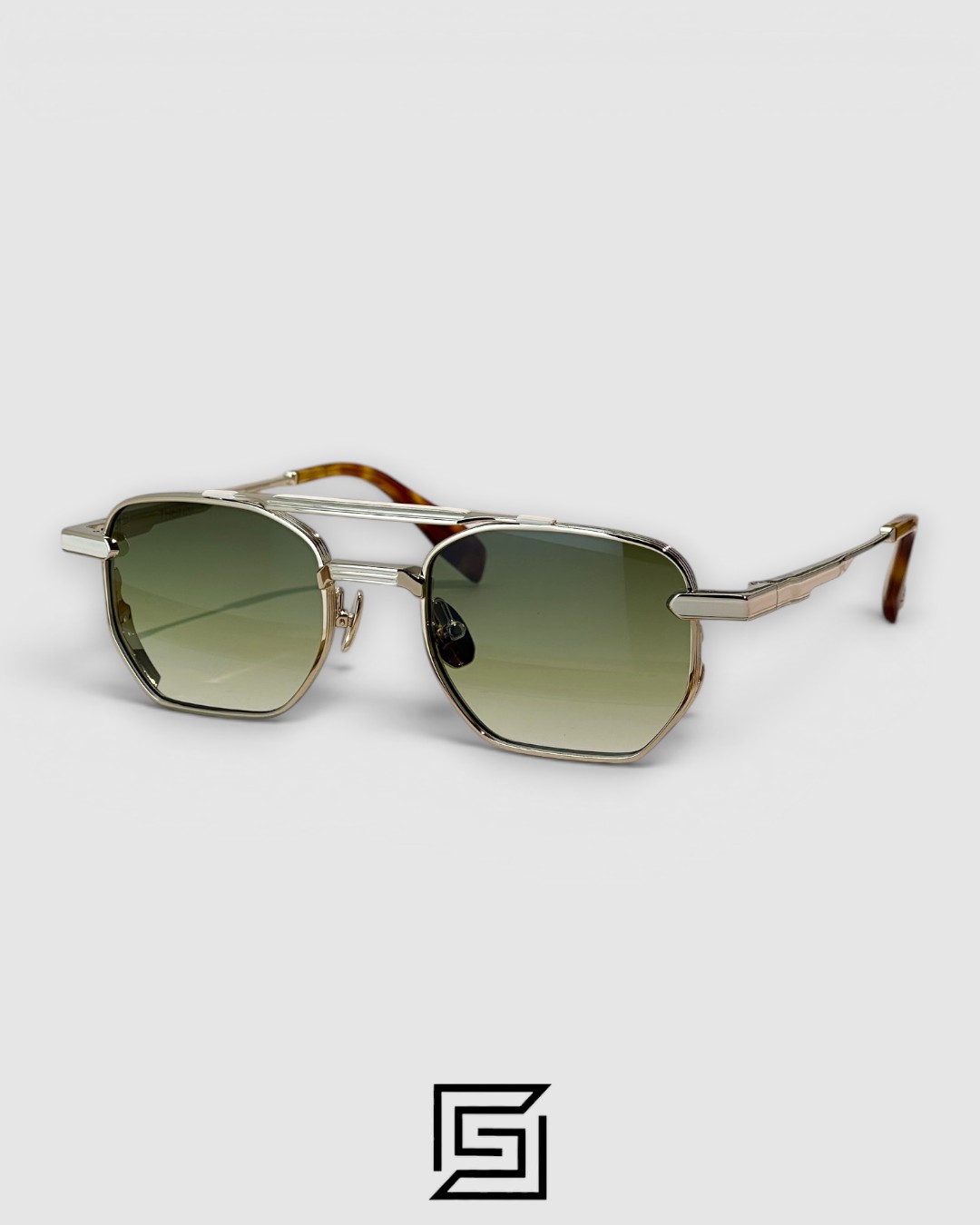 LUSSO Gun Mustard Frame Light Green Lenses - Image 3