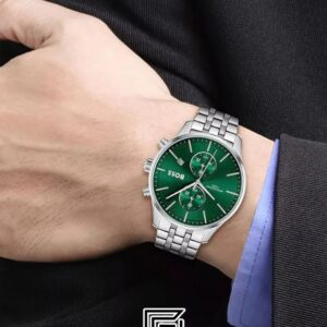 ⁦Boss 1513975 Green Dial Chronograph Watch⁩ - الصورة ⁦4⁩