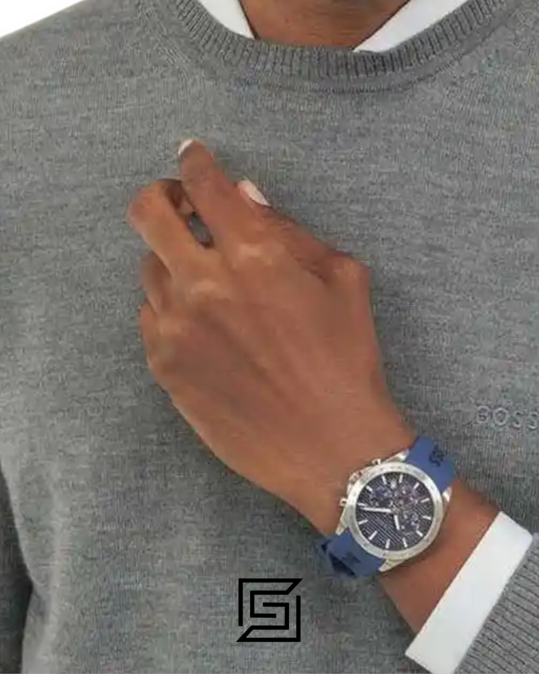 ⁦Boss 1514239 Chronograph Blue Dial Watch⁩ - الصورة ⁦6⁩