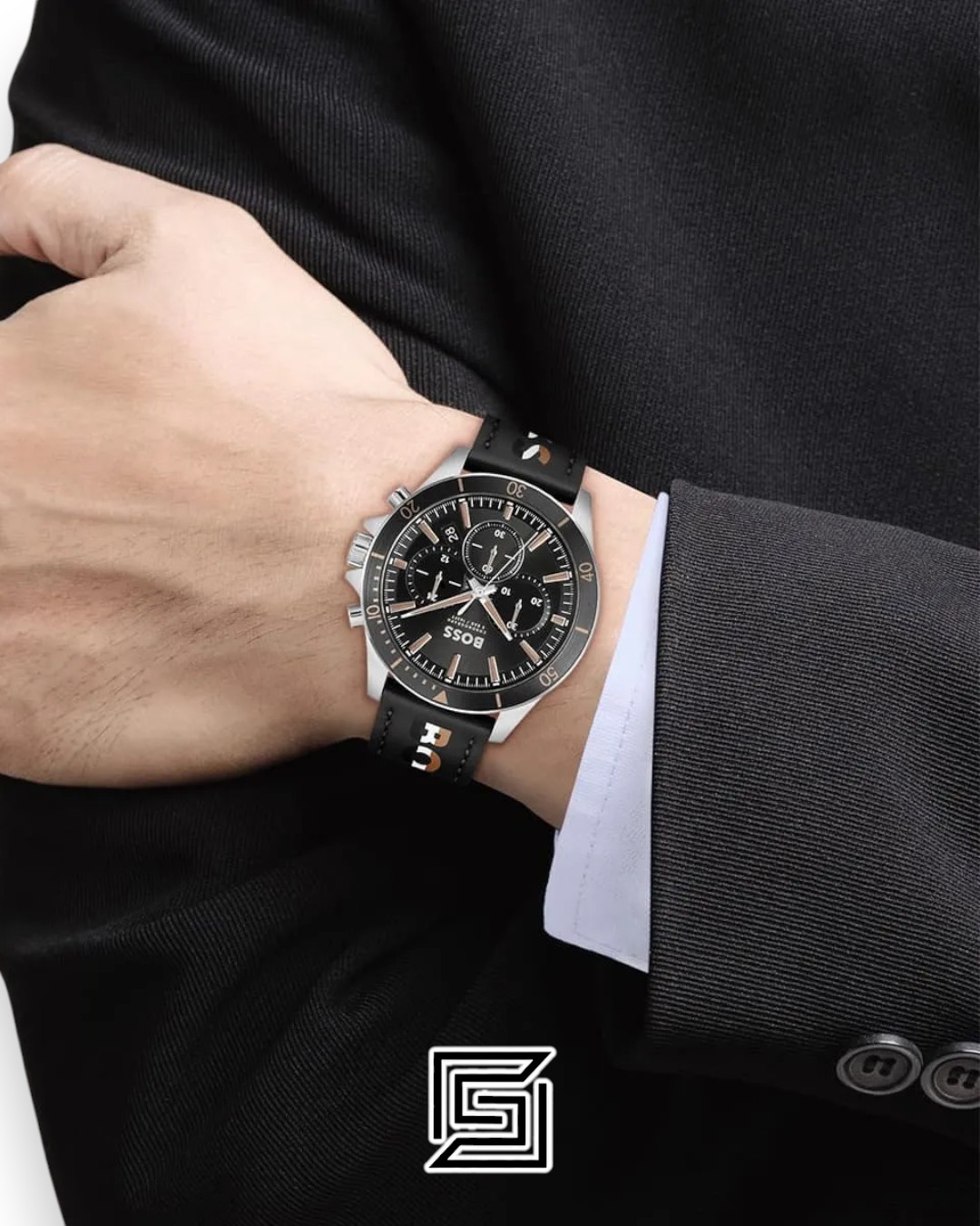 ⁦Boss 1514121 Black Dial Chronograph Watch⁩ - الصورة ⁦4⁩