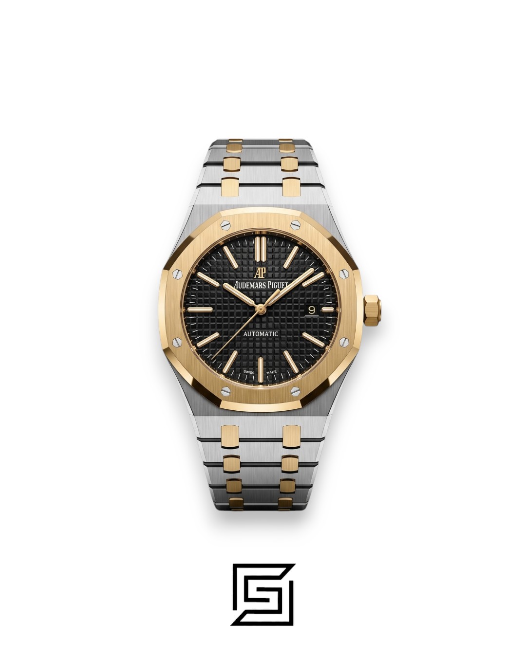 Royal Oak WF0851 Automatic Half Gold Stainless Steel 316 with Black Flat Tapisserie Dial - Image 1