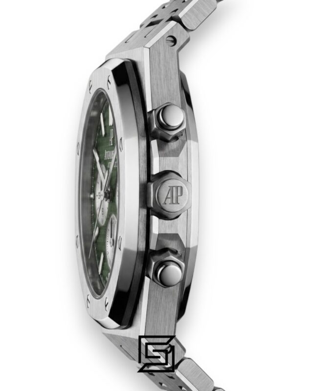 Royal Oak WF0851 Chronograph Green Tapisserie Silver Dial – Stainless Steel