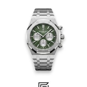 Royal Oak WF0851 Chronograph Green Tapisserie Silver Dial – Stainless Steel - Image 1
