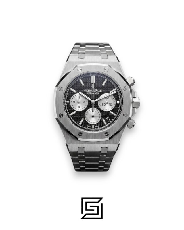 Royal Oak WF0851 Chronograph Black Tapisserie Silver Dial – Stainless Steel