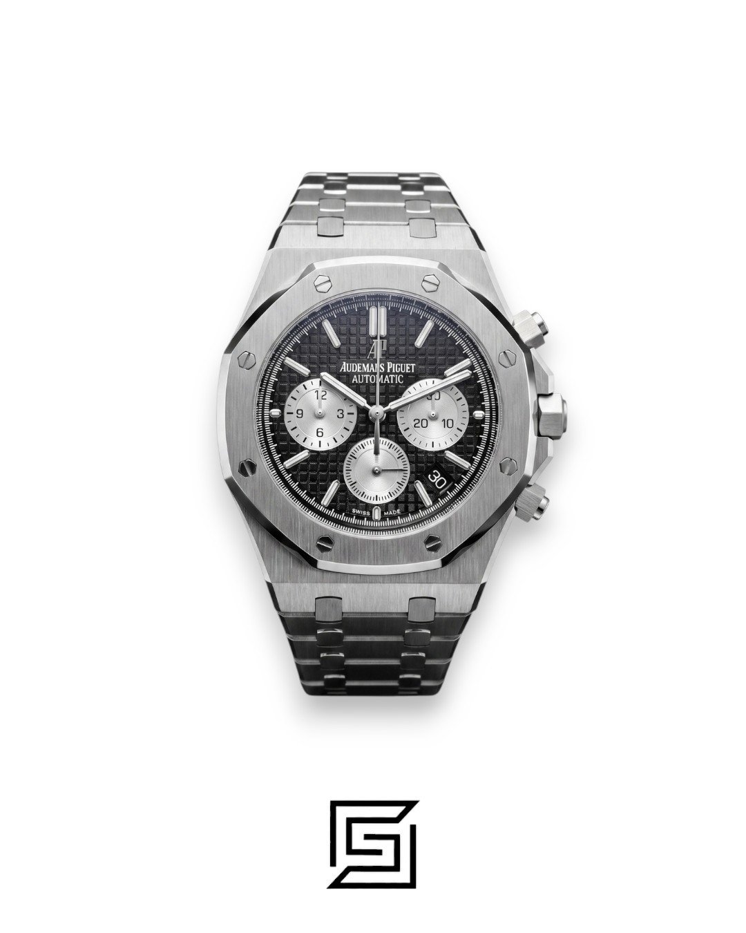 Royal Oak WF0851 Chronograph Black Tapisserie Silver Dial – Stainless Steel - Image 1