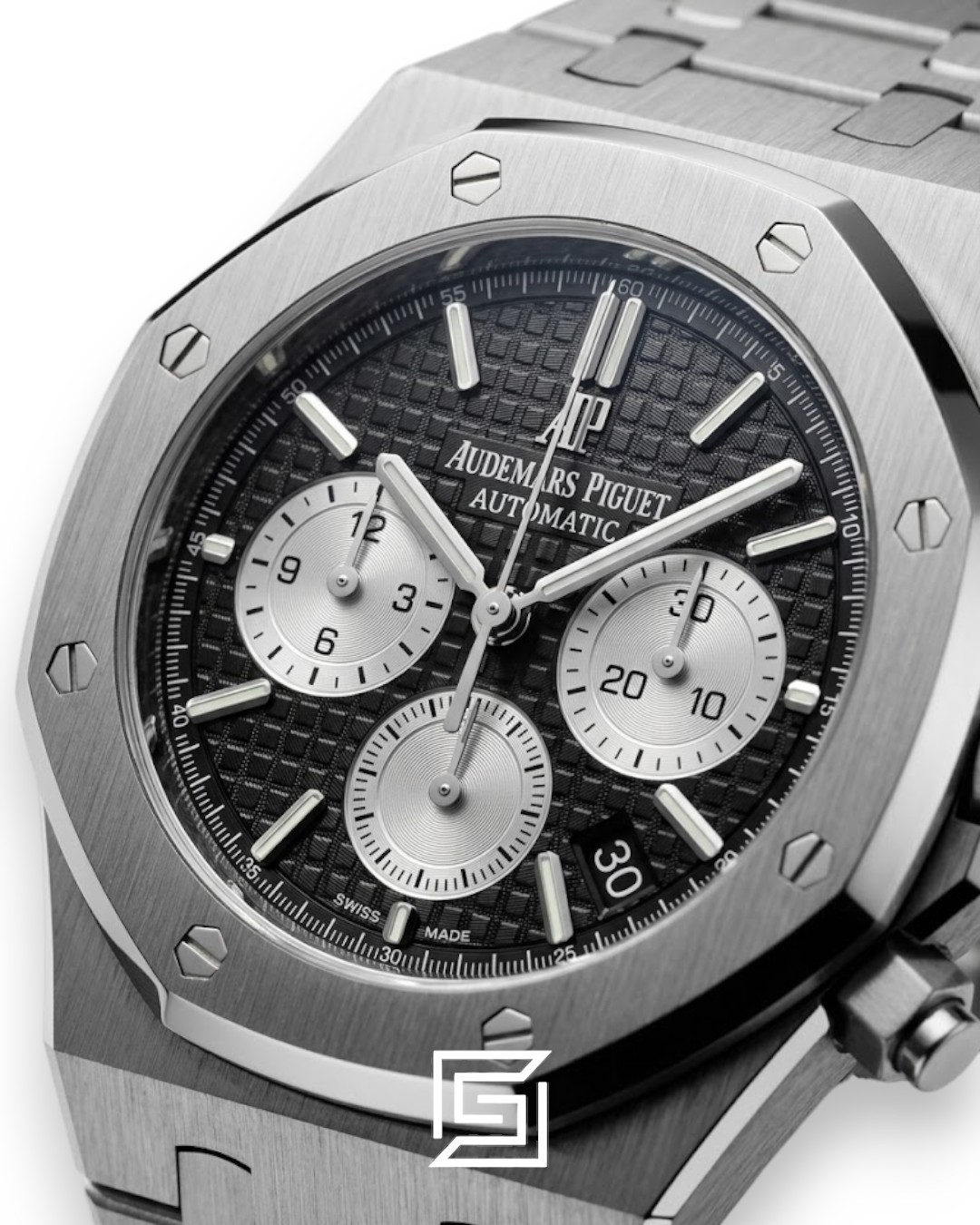 Royal Oak WF0851 Chronograph Black Tapisserie Silver Dial – Stainless Steel - Image 2