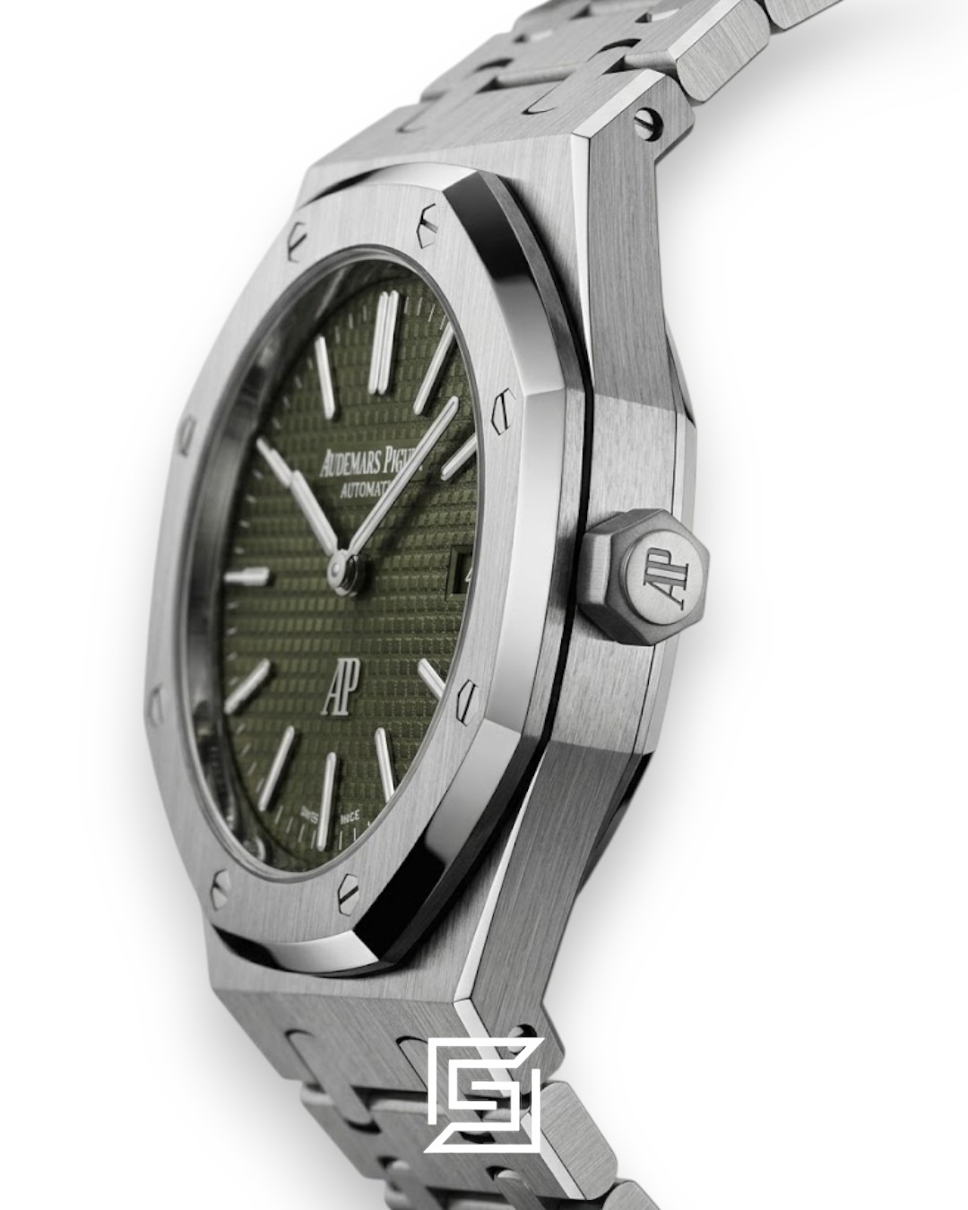 Royal Oak WF0851 Automatic Stainless Steel 316 with DARK Green Flat Tapisserie Dial - Image 3