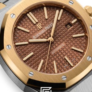Royal Oak WF0851 Automatic Half Gold Stainless Steel 316 with Brown Flat Tapisserie Dial - Image 2