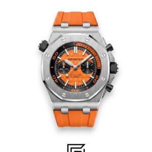 ⁦Royal Oak OffShore WF0851 Quartz 2 Counters Rubber Orange⁩ - الصورة ⁦1⁩