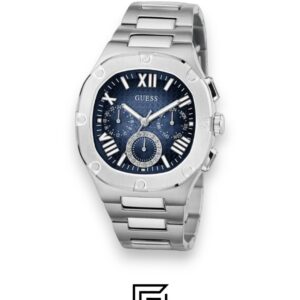 Guess GW0572G1 Silver Stainless Steel Men's Watch Blue Dial 45mm - Image 2
