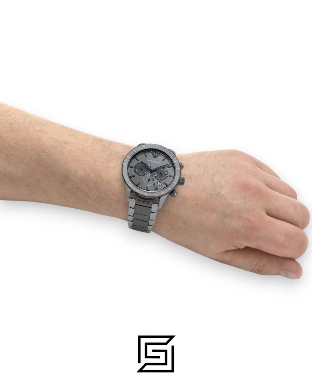 ⁦Emporio Armani AR11391 Men's Grey Dial Watch⁩ - الصورة ⁦9⁩