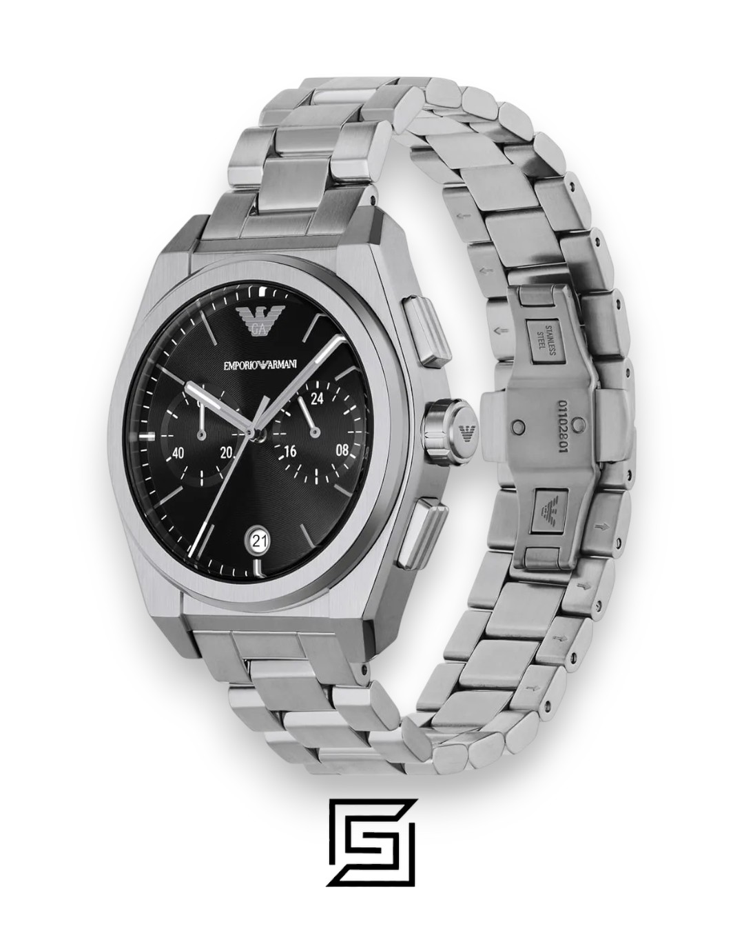 Emporio Armani Federico AR11560 Black Dial Chronograph Men's Watch - Image 2