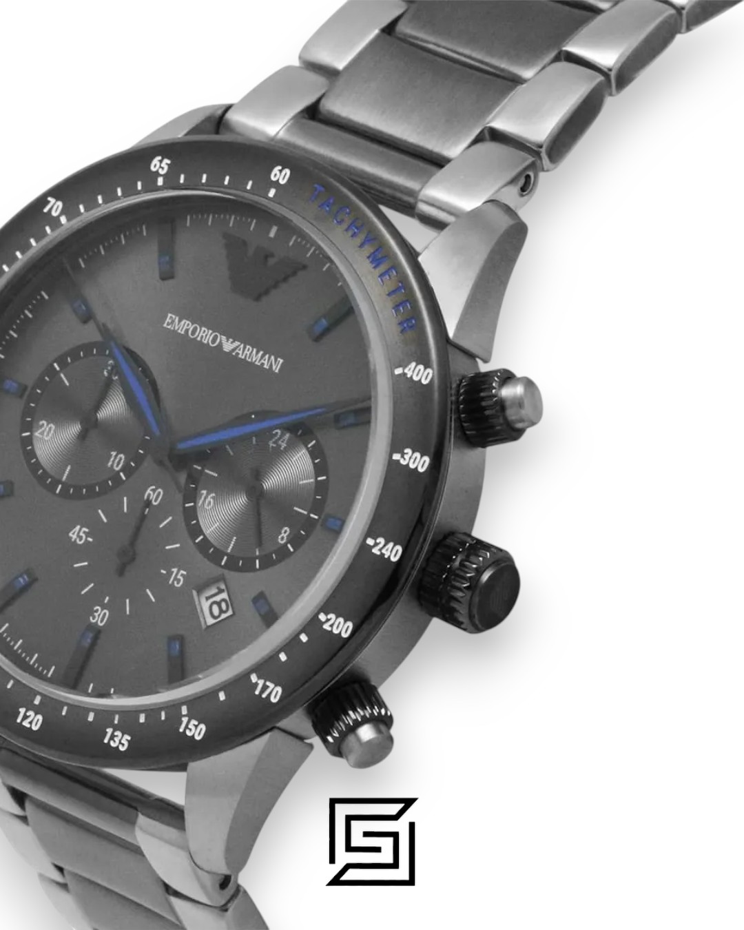 ⁦Emporio Armani AR11391 Men's Grey Dial Watch⁩ - الصورة ⁦3⁩