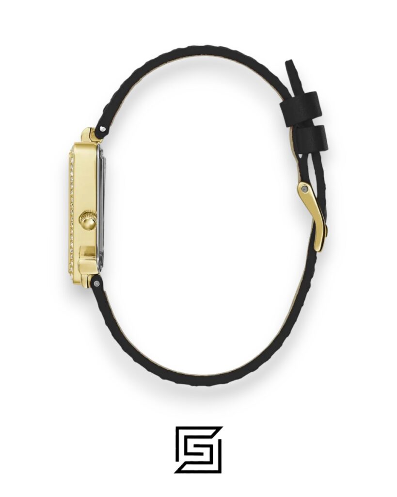 Guess GW0504L5 Women's Triangle Black Dial Gold-Tone Watch 32mm