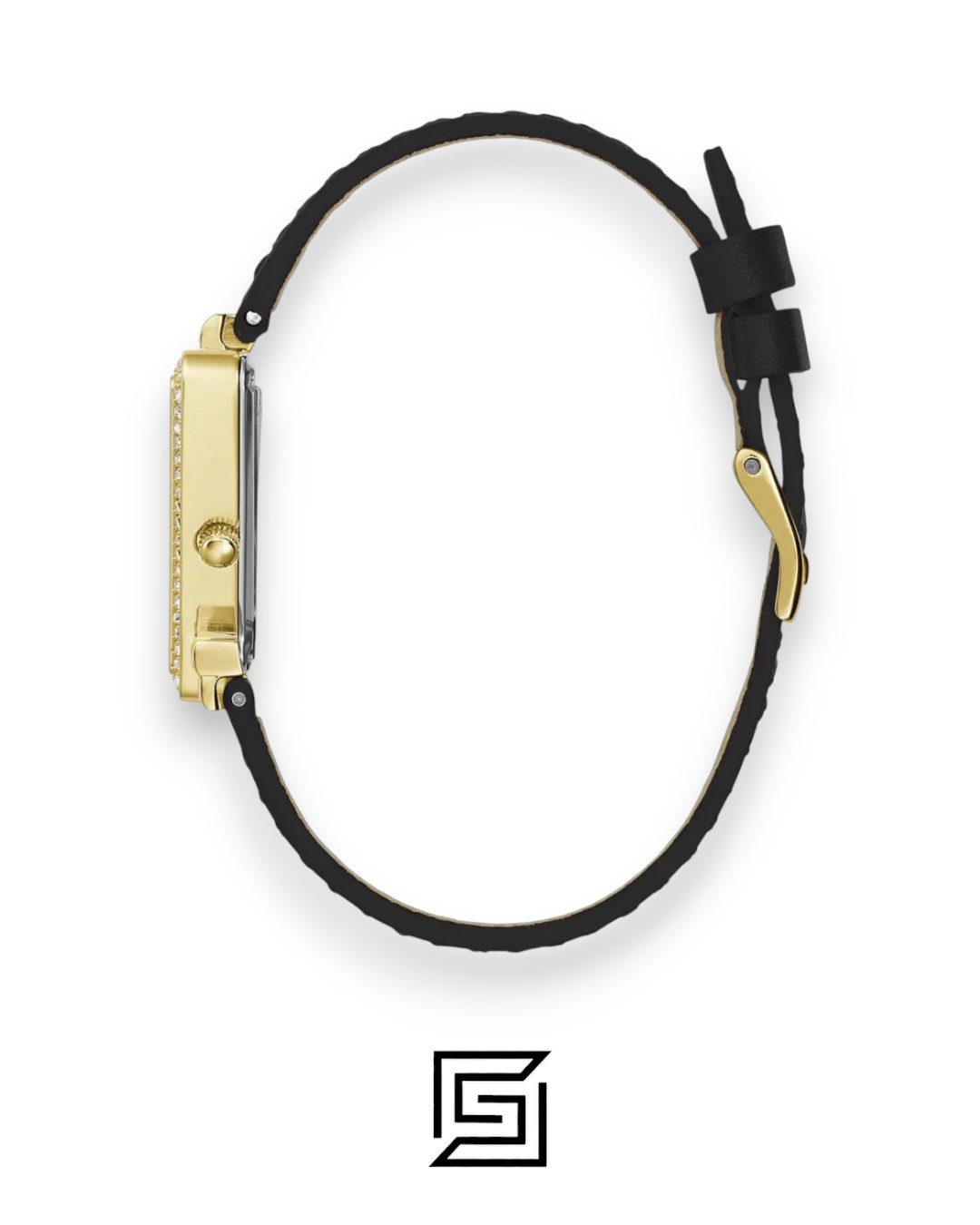 ⁦Guess GW0504L5 Women's Triangle Black Dial Gold-Tone Watch 32mm⁩ - الصورة ⁦4⁩