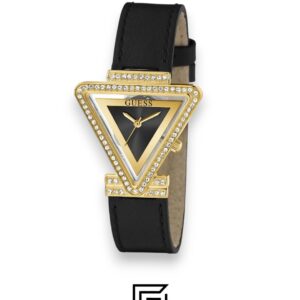 ⁦Guess GW0504L5 Women's Triangle Black Dial Gold-Tone Watch 32mm⁩ - الصورة ⁦2⁩