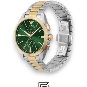 ⁦Emporio Armani AR11511 Two-Tone Stainless Steel Green Dial Watch⁩ - الصورة ⁦2⁩