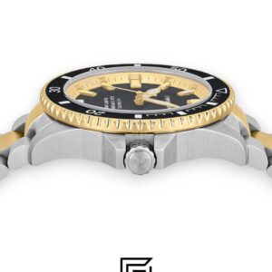 ⁦Emporio Armani AR60089 Two-Tone Automatic Dive Watch with Black Dial⁩ - الصورة ⁦4⁩