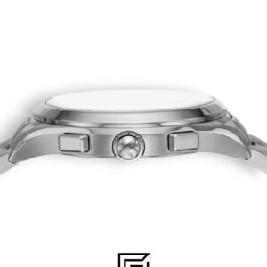 ⁦Emporio Armani AR11602 Men's Silver Stainless Steel Chronograph Watch with Black Dial⁩ - الصورة ⁦6⁩