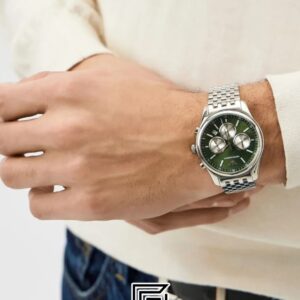 ⁦Emporio Armani AR11581 Green Dial Stainless Steel Men's Watch⁩ - الصورة ⁦8⁩