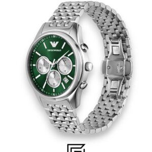 ⁦Emporio Armani AR11581 Green Dial Stainless Steel Men's Watch⁩ - الصورة ⁦2⁩