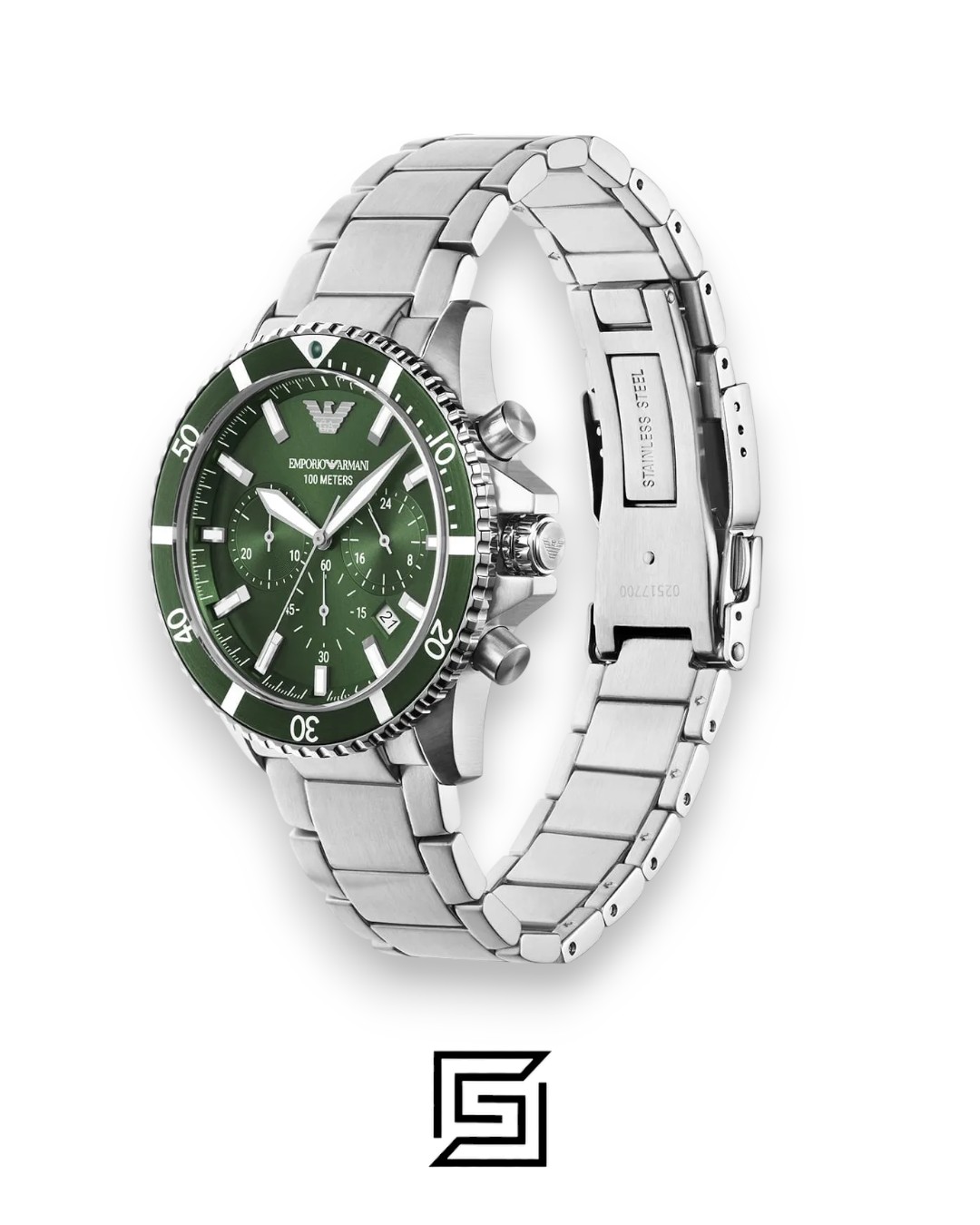 ⁦Emporio Armani AR11500 Men's Green Dial Watch⁩ - الصورة ⁦2⁩