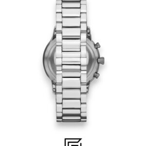 ⁦Emporio Armani AR11208 Silver Stainless Steel Men's Watch with Black Dial⁩ - الصورة ⁦3⁩