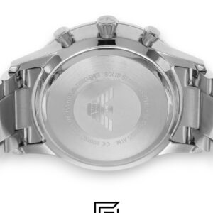 ⁦Emporio Armani AR11208 Silver Stainless Steel Men's Watch with Black Dial⁩ - الصورة ⁦7⁩