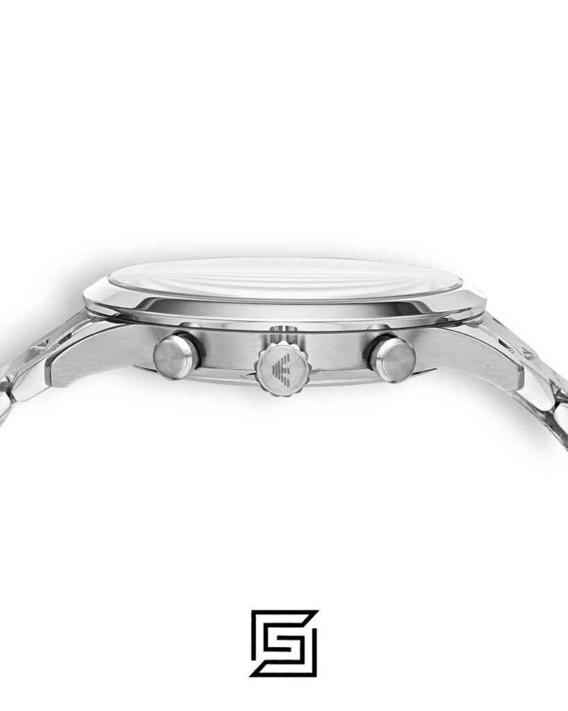 Emporio Armani AR11208 Silver Stainless Steel Men's Watch with Black Dial