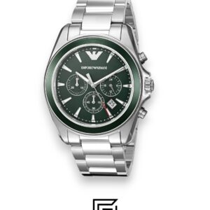 ⁦Emporio Armani AR6090 Green Dial Chronograph Men's Watch⁩ - الصورة ⁦2⁩