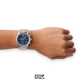 ⁦Emporio Armani AR11306 Men's Chronograph Blue Dial Watch⁩ - الصورة ⁦10⁩