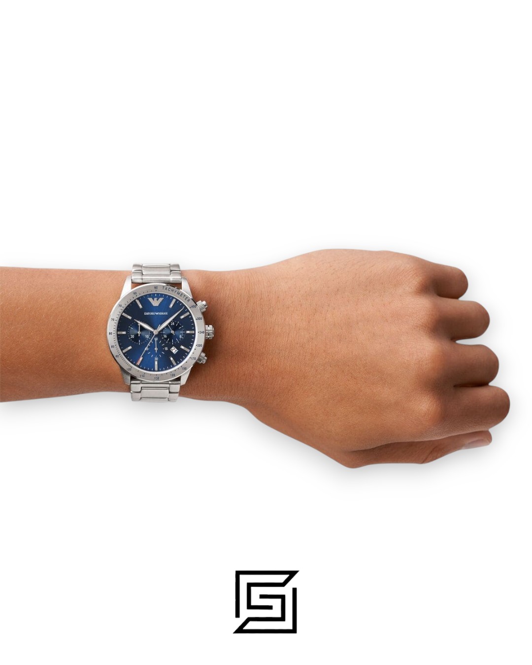 ⁦Emporio Armani AR11306 Men's Chronograph Blue Dial Watch⁩ - الصورة ⁦10⁩