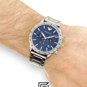 ⁦Emporio Armani AR11306 Men's Chronograph Blue Dial Watch⁩ - الصورة ⁦8⁩